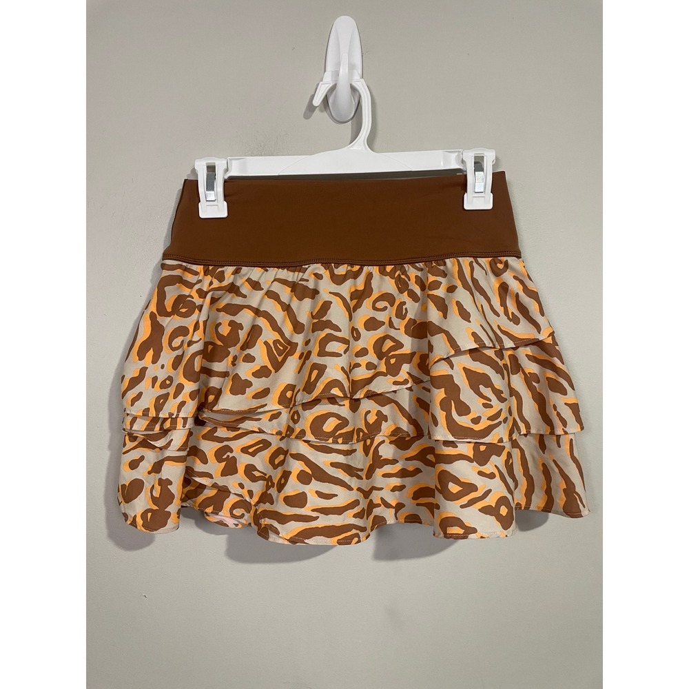 OFFLINE by Aerie Ruffle Tennis Skort Animal Print Size Medium Athleisure Active